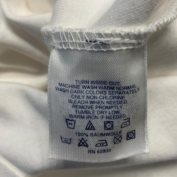 Lands' End Womens White V-neck Long Sleeve Top Size Medium - Picture 4 of 8